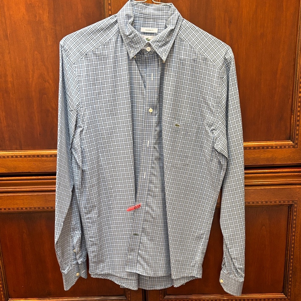 Lacoste men’s long-sleeved button-down shirt